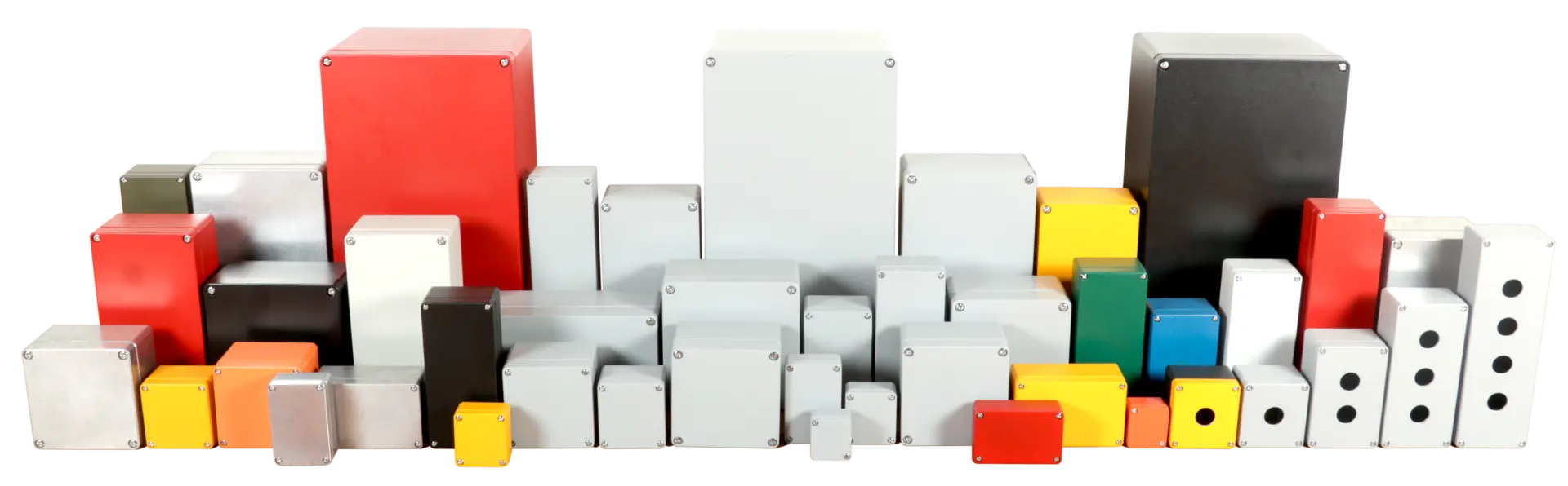 efabox Aluminiumdruckgussgehäuse in verschiedenen Formen, Farben und Größen